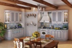 Кухни с фасадами Искья синяя (Италия)